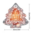 thumbnail image 2 of Stylish Metal Hanging Christmas Tree Wind Spinner - Festive Design with Gradient Colors Snowflakes & Decorative Elements for Garden Decor, 2 of 7