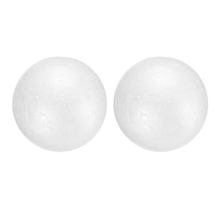 2 Pcs White Foam Balls, 3.5 Inch Polystyrene Solid Round Balls DIY Craft Foam