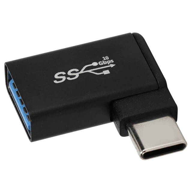 Adaptador USB C a USB 30 de alta velocidad práctico para usar Carcasa de aleación de aluminio Adaptador USB C a USB 30 de 90 grados para oficina para el trabajo Anggrek Otros