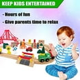 thumbnail image 3 of ToysOpoly 55 Pcs Wooden Train Tracks Set, Magnetic Train Sets Toy for Boys Girls Kids Toddlers, 3 of 9