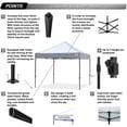 thumbnail image 2 of ABCCANOPY 10' x 10' Gray Outdoor Commercial Instant Shelter Metal Patio Pop-Up Canopy, 2 of 8