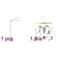thumbnail image 2 of Hot Air Balloon Baby Crib Bell Mobile – Rotating Wooden Wind Chimes with Stars, Moon & Balloon Pendants – Soothing Infant Sleep & Nursery Decor, 2 of 10