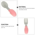 thumbnail image 4 of FRCOLOR Baby Tableware 2Pcs Baby Tableware Silicone Stainless Steel Cartoon Spoon Fork Tableware,3.94"X1.18"X1.18", 4 of 5