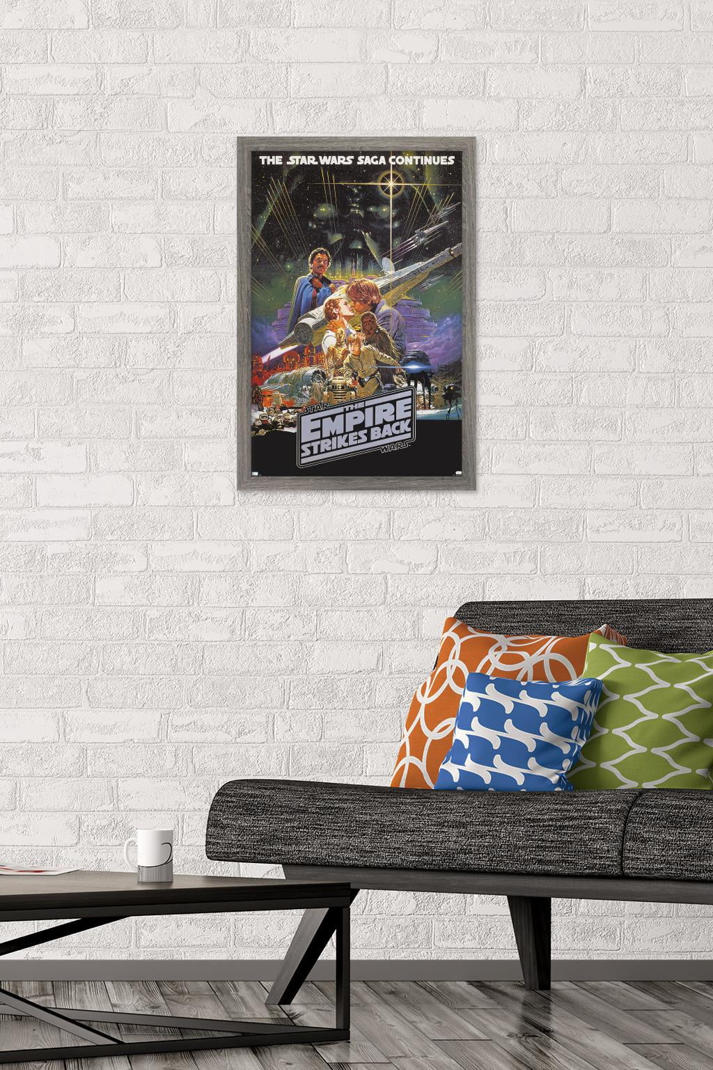 Star Wars: The Empire Strikes Back - Kiss One Sheet Wall Poster, 14.725" x 22.375" Framed