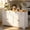 Oak,White, variant on Dining Room Sideboards, Kitchen Pantry Freestanding Storage Cabinet, White Wooden Sideboards,Particle Board+Mdf Wooden Servers, Furniture Dining Furniture Servers, Sideboards & Buffets