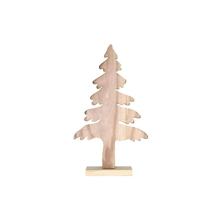 Wood Tree On Stand Lg 8x13.75x5/8"FlameBurnt