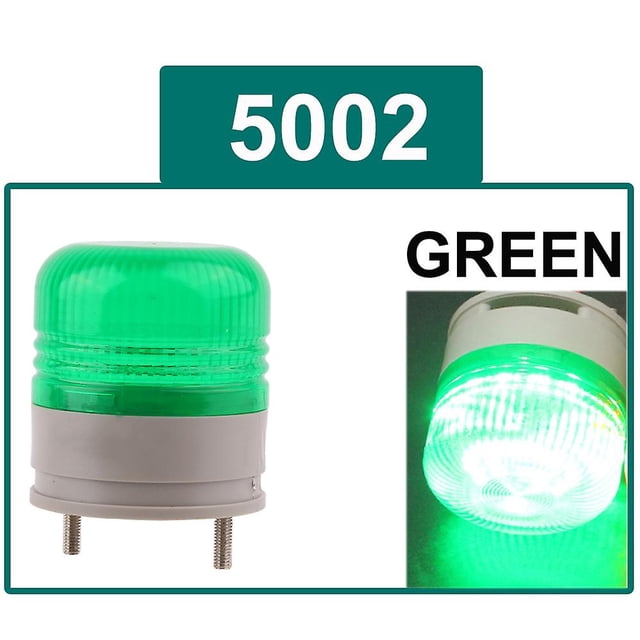 Mini Lampe de Signalisation d'Avertissement Lumière Clignotante DC12/24V AC110/220V Haute Luminosité LED Rouge Vert Jaune Bleu Sans Sonnette pour Machine-Vinsniv