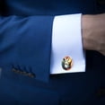 thumbnail image 4 of Rhino Stylish Shirt Clip and Cufflink Set Made of Stainless Steel for Formal Attire, 4 of 6