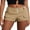 Khaki, variant on Lamuusaa Women Low Rise Shorts Solid Color Vintage Summer Pants Cargo Shorts