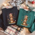 thumbnail image 2 of Highland Cow Embroidered Christmas Sweatshirt, Cute Holiday Farm Shirt, Santa Cow Lights Sweater, Cozy Country Christmas Gift, 2 of 5