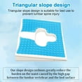 thumbnail image 6 of Bedsore Cushion Memory Foam Gel  Pad for Bedridden Elderly Disabled T-Shaped Opening Triangular Slope Design Blue, 6 of 8