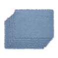 thumbnail image 2 of VHC Brands Burlap Blue Farmhouse 13"x19" Placemat Set of 6 Cotton Solid Color Rectangle Kitchen Table Decor, 2 of 5