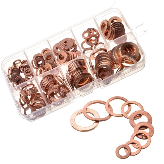 200pcs White Copper Sealing Washer Set for Oil Drain Plug Use with High Quality Material