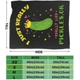thumbnail image 2 of Dill Pickles Blanket Pickle Gifts for Women Girls Boys 50"X 40", Soft Flannel Cozy Warm Lap Throw Blanket for Kids Adults, Funny Pickle Blanket Quilt for Pickle Lovers Couch Bed, 2 of 4