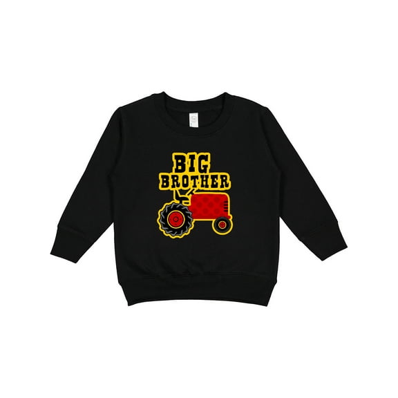 Inktastic Red Tractor Big Brother Toddler Sweatshirt