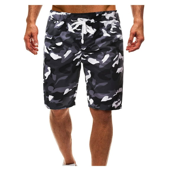 Viikei Mens Shorts Clearance Plus Size Shorts for Men Summer New Shorts Camouflage Printed Tether Casual five Points Sports Short