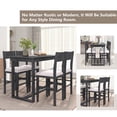 thumbnail image 3 of Harper & Bright Designs 5 Piece Modern Pinewood Dining Table Set, Gray, 3 of 19