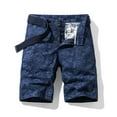 thumbnail image 2 of IROINNID Cargo Shorts for Men Plus Size Cargo Shorts Multi-Pockets Relaxed Summer Beach Shorts Pants,Blue, 2 of 3