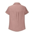 thumbnail image 7 of Ltctricy Women's Button down Shirts Short Sleeve Collared Pleated Business Casual Work Blouses Trendy Summer Tops, 7 of 7