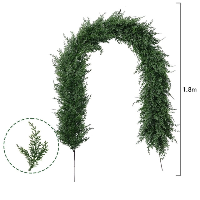 78 Inch Extra Full Realistic Cedar Christmas Garland Staircase Greenery Festive Decorative