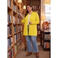 thumbnail image 4 of Cueply Plus Size Lightweight Cardigan for Women Long Sleeve Open Front Casual Cover Up with Pockets Soft Draped Layering Jacket 1X-4X, 4 of 9