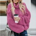 thumbnail image 3 of Women's turtleneck long-sleeved sleeve sweater, 3 of 9