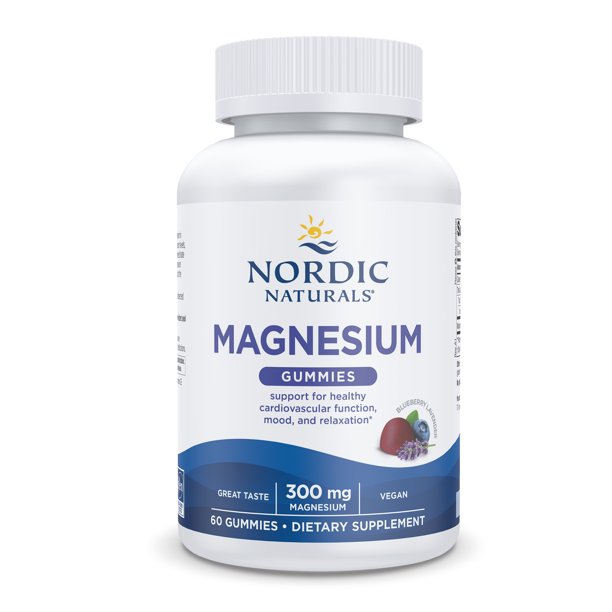 Nordic Naturals Magnesium Gummies, Vegan 60 Count