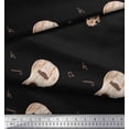 thumbnail image 2 of Soimoi Crepe Silk Fabric Notes & Guitar Musical Instrument Fabric Prints by Yard 42 Inch Wide, 2 of 3