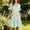 Green, variant on Full Length Dress Long Dress Summer 2026 Striped Print V Neck Pleated Regular Fit Women Sundress with Pockets for Moms Daily and Casual S-3XL