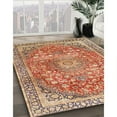thumbnail image 3 of Ahgly Company Machine Washable Indoor Square Traditional Chestnut Red Area Rugs, 4' Square, 3 of 7