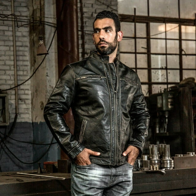 Cafe Racer Leather Jacket Best Motorcycle Jacket Motorcycle Leather Jacket Mens Black Leather Biker Jacket Motorcycle Jackets For Men size XXXL