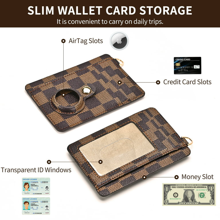 Airtag Wallet for Men and Women, Minimalist Slim Credit Card