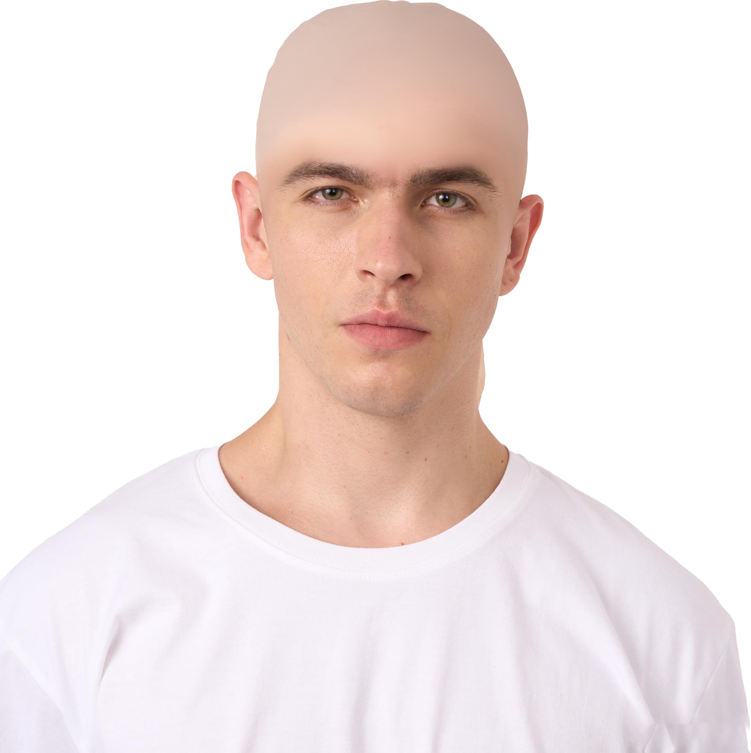 Joyfy Halloween Bald Cap for Men Women Halloween Costumes, Latex Bald Head Wig Cap for Adults Costume, Makeup Costume Accessories, Old Men Balding Cosplay Dress Up Prop