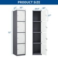 thumbnail image 6 of STANI Metal Locker Steel Storage Cabinet with 4 Doors for Office School Gym Metal Storage Locker Cabinets for Employees Students Steel Locker, 6 of 8