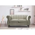 thumbnail image 2 of Uspridefurniture Adibah Velvet 60" Chesterfield Rolled Arms Loveseat -Beige, 2 of 5