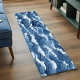 thumbnail image 4 of Ocean Waves Washable Runner Rugs 2'x6', Nautical Blue Sea Water Nature Scenery Low Pile Throw Entryway Rug Non-Slip Sturdy Edge Binding Carpet for Indoor Bedside Entrance Bedside, 4 of 9