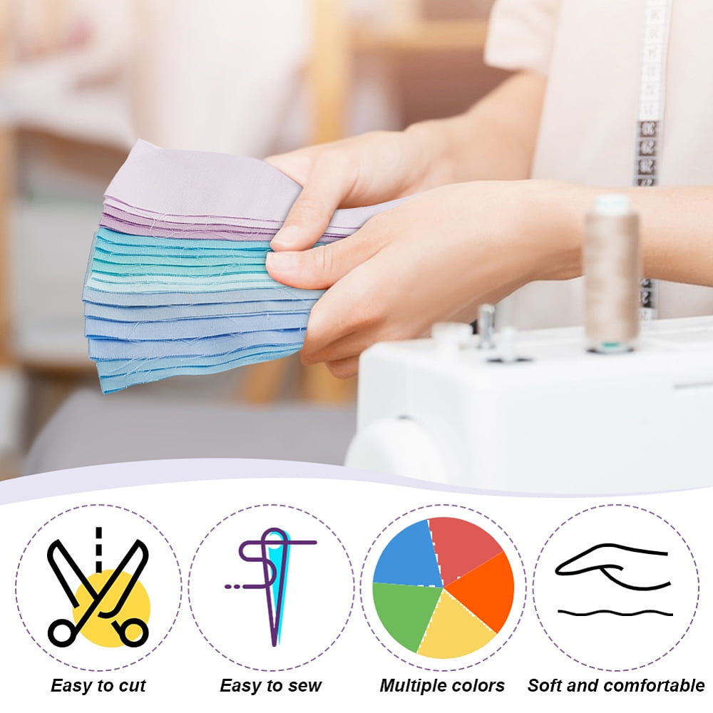 36Pcs Jelly Roll Fabric Strips for Quilting 18 Colors Cotton Fabric Patchwork Quilting Strips Jelly Cotton Fabric Patchwork Roll Precut