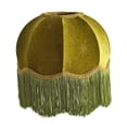 thumbnail image 3 of Mornei European Style Fringe Table Lamp Shade Velvet Lighting Cover for Bedroom Bedside Style B, 3 of 8