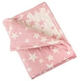 thumbnail image 5 of Flxxie Muslin Cotton 3 Layer Toddler Blanket, Super Soft Baby Blanket, Lightweight Crib Blanket for Boys and Grils, Pink Star, 30x40 inches, 5 of 5