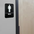 thumbnail image 3 of Excello Global Products Plastic Restroom Sign: Easy to Mount with Braille (ADA Compliant), Great for Business - 6"x9", Men,  - Pack of 3 - EGP-HD-0276, 3 of 4