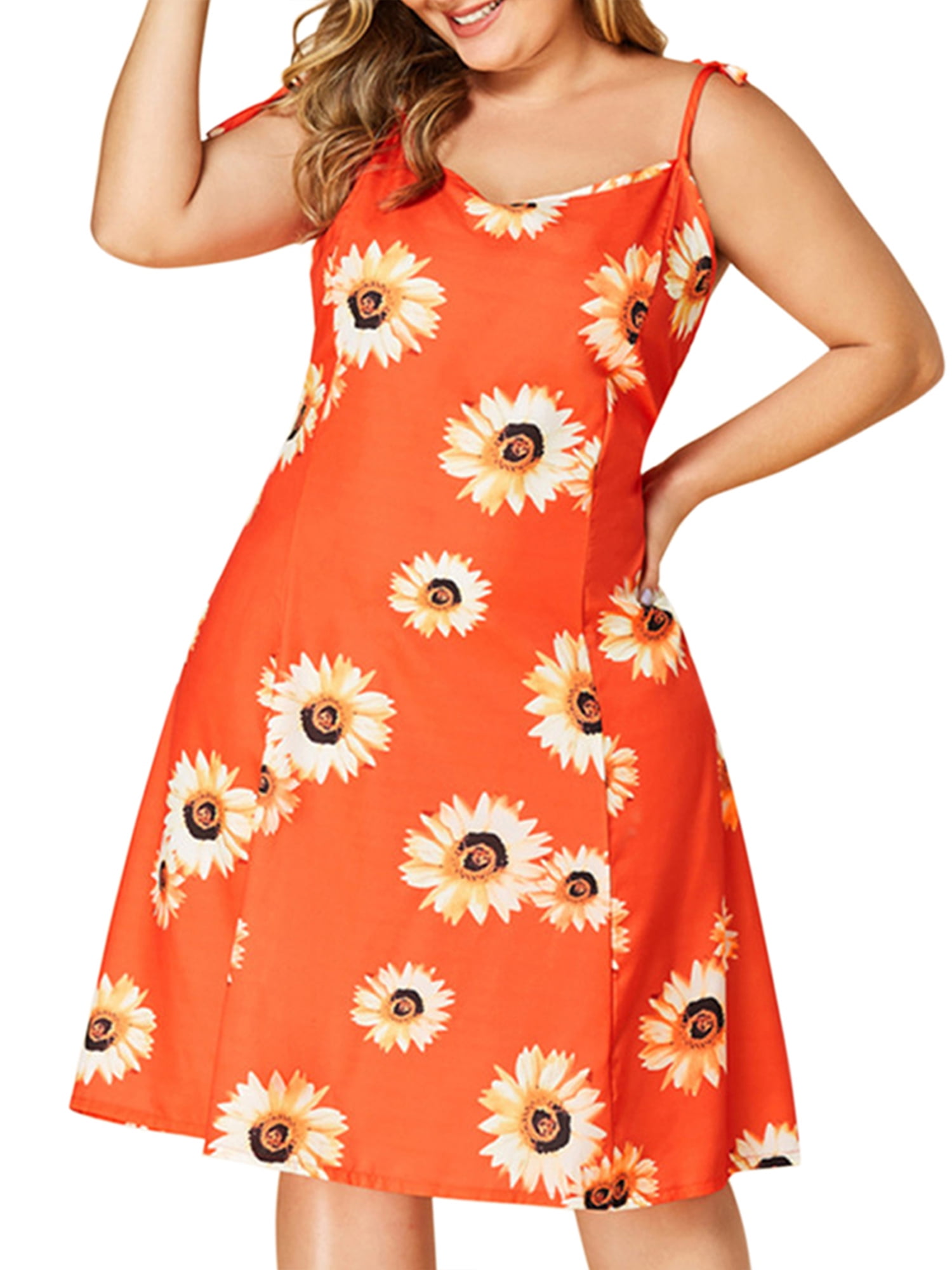 plus size spaghetti strap sundress