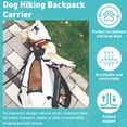 thumbnail image 3 of Duuclume Dog Hiking Backpack Carrier, Hands-Free Dog Travel Bags with Storage & Reflective Strips (Green,L), 3 of 7