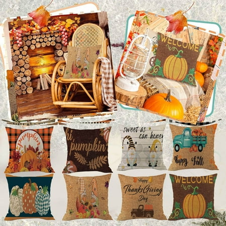 

YOHOME Clearance Christmas 2023 Thanksgiving Ornaments Printing Pattern Cover Cotton and Linen case