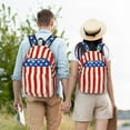 thumbnail image 6 of Balery America Flags2 Vintage Canvas Backpack for Men and Women - Large Capacity, Durable Travel Laptop Bag for School, Work, Hiking, and Outdoor Activities-Medium, 6 of 7