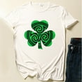 thumbnail image 2 of Pompotops Mode Femme Décontracté Col Rond T-Shirt Imprimé Fête de la Saint-Patrick Manches Courtes Ample Blouse, 2 of 3
