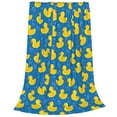 thumbnail image 2 of Honeii Rubber Duck Print Fleece Blanket - Throw Blanket for Bed, Sofa, Couch, Camping, and Travel , Microplush Ultra Soft Warm Blanket-40"x30", 2 of 7