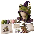 thumbnail image 2 of Fantasy Hood Hat DIY Crochet Kit Series | Complete Great Experience, Tutorial Guide, Yarn & Hook, Cute Halloween Beanie with Ear Charming Gift for Adults(Frog), 2 of 7