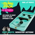 thumbnail image 5 of Dude Perfect Sling Puck Board Set, Foldable Tray with Checkers and Spinning Wheel, 5 of 6