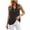 Black, variant on Dvprdro V Neck Button Front Sleeveless Top for Women Knit Loose Fit Polka Dots Summer Casual Blouse