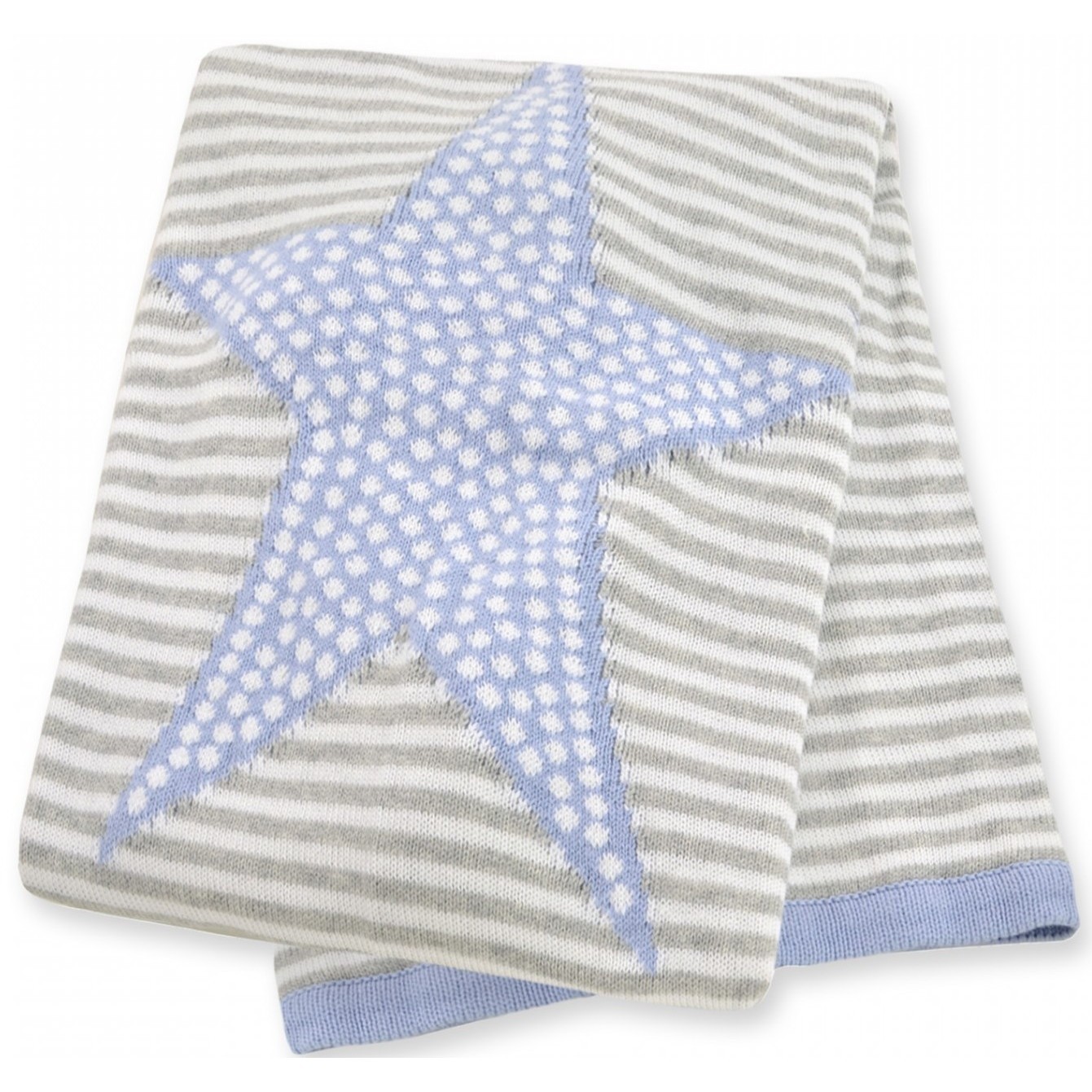 Just Born Double Knit Jacquard Sweater Knit Blanket Star Walmart